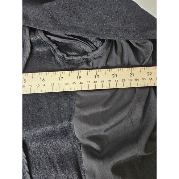 Halogen 100% Viscose Black Cardigan Asymetric Open Formal Women's Size M - Picture 3 of 7